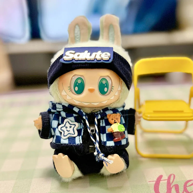 Labubu 17Cm Clothes II Idol Dolls Sitting Party the Monster Outfit Accessories Clothing DIY Gift Fashion Sweater Hoodie EE25M