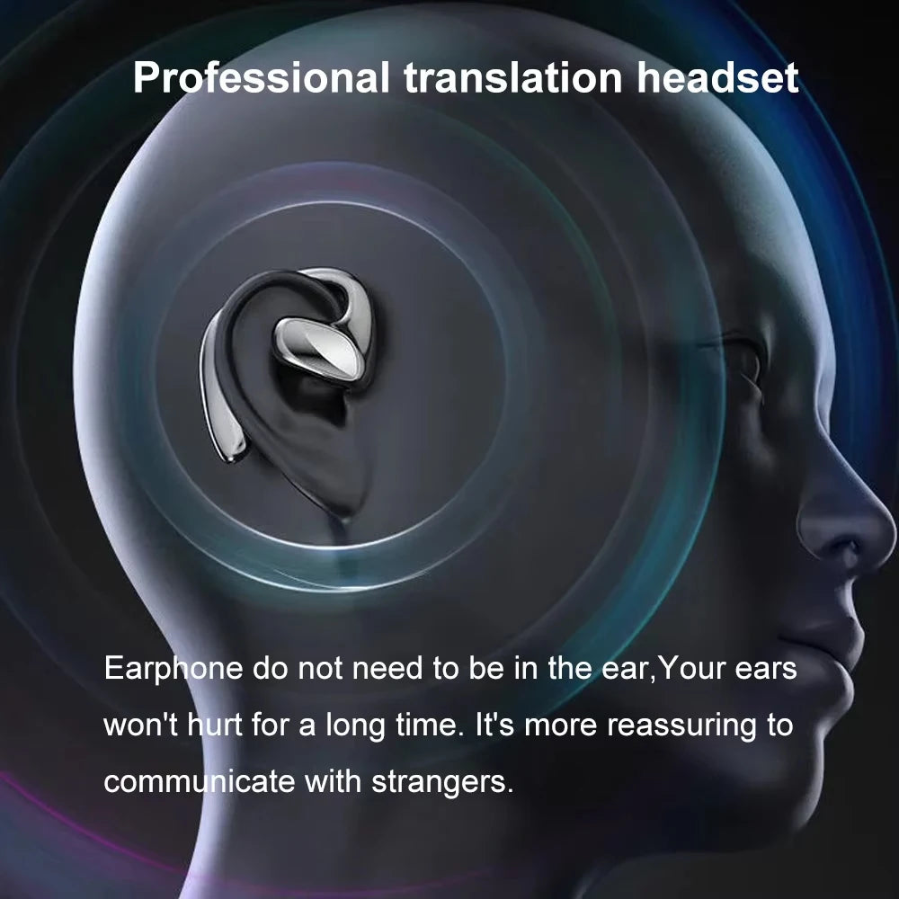 "M8 Wireless Translator Earbuds – 144 Language Real-Time Translation, Bluetooth 5.1 Smart Earphones for Travel/Business