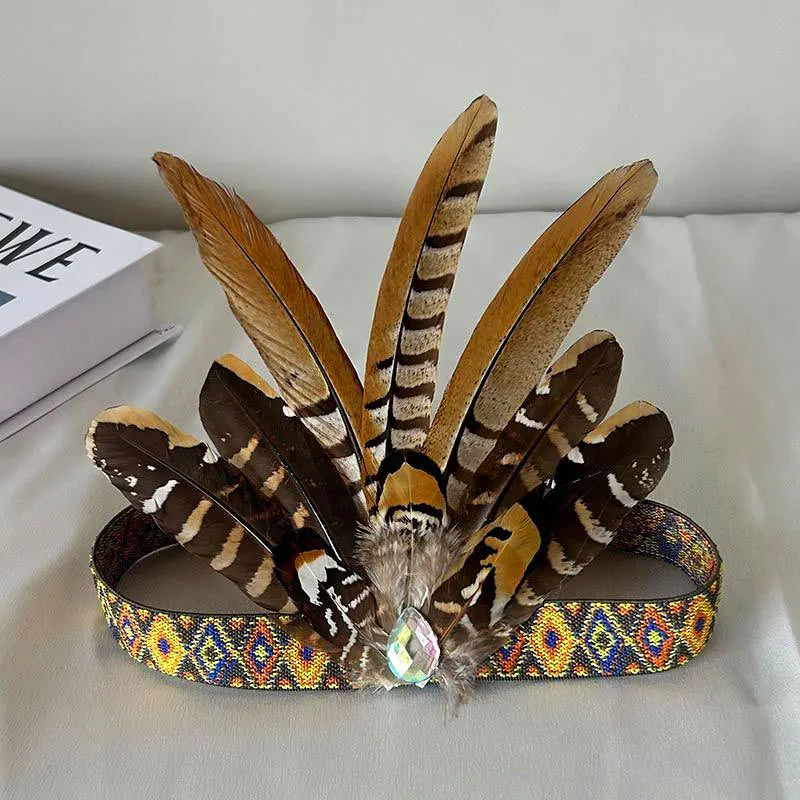 58Cm Doll Clothing Accessories Labubu Leader Zimomo Dog Tooth Necklace Diy Pheasant Tail Headwear Apron
