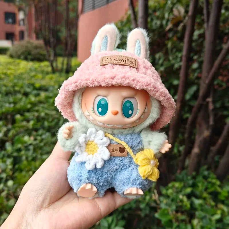 New for Labubu V1 V2 V3 Clothes Vinyl Baby Clothes Lucky Loyalty Trendy Cool Strap Pants Diy Accessories Gift Customization Doll