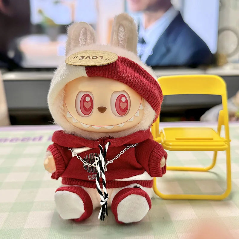 Labubu 17Cm Clothes II Idol Dolls Sitting Party the Monster Outfit Accessories Clothing DIY Gift Fashion Sweater Hoodie EE25M