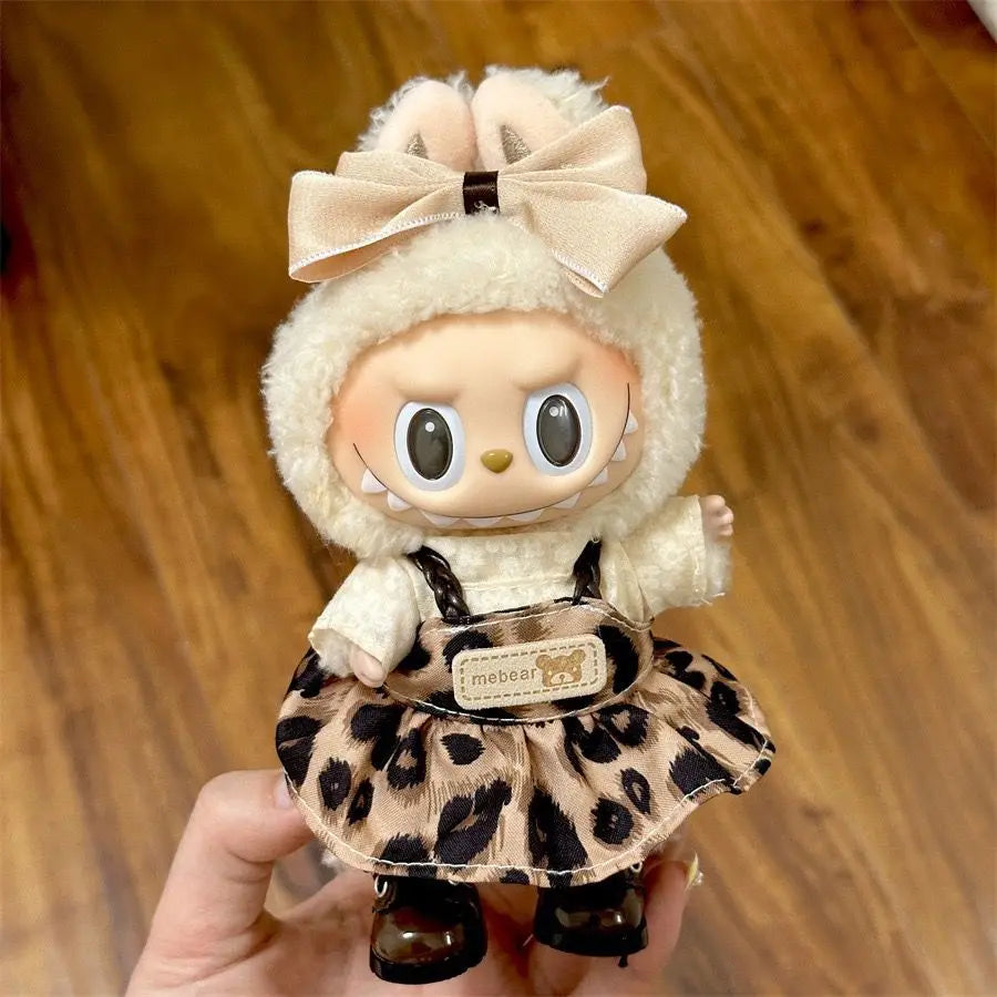 17Cm Labubu Doll'S Clothes the Monster Outfit Accessories Clothing DIY Kids Gift Kuromi Dress Purple Cool Girls Hair Band