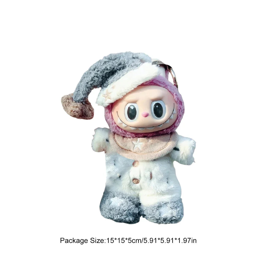 For Labubu V1 V2 Idol Cute Doll Clothes Fashion Mini Doll Outfit Accessories Leisure Suit Clothing 17Cm Labubu Clothe Best Gifts