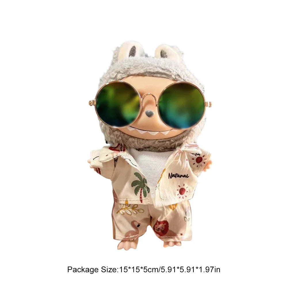 For Labubu V1 V2 Idol Cute Doll Clothes Fashion Mini Doll Outfit Accessories Leisure Suit Clothing 17Cm Labubu Clothe Best Gifts
