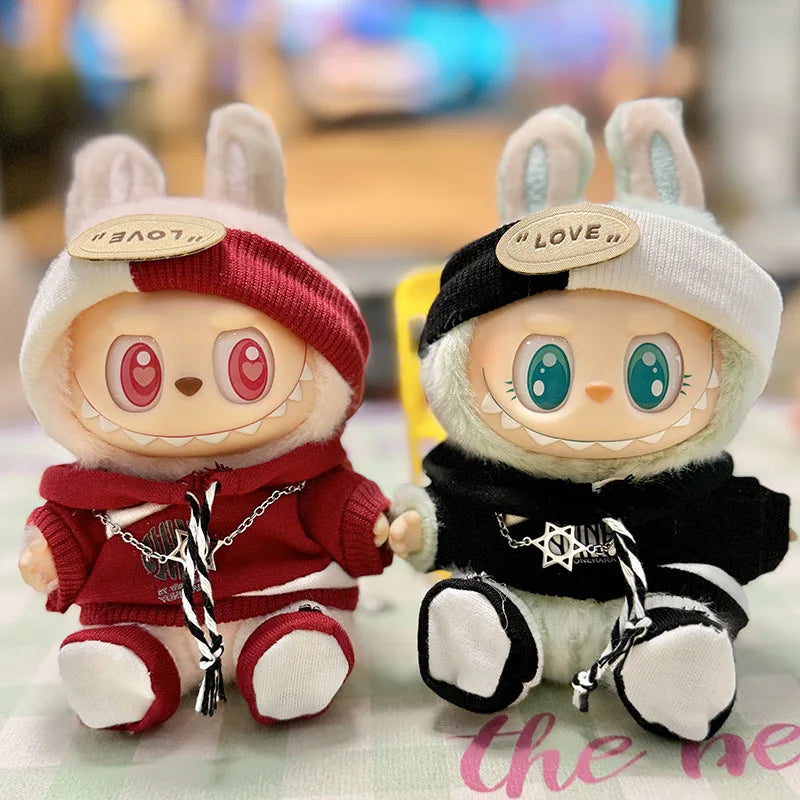 Labubu 17Cm Clothes II Idol Dolls Sitting Party the Monster Outfit Accessories Clothing DIY Gift Fashion Sweater Hoodie EE25M