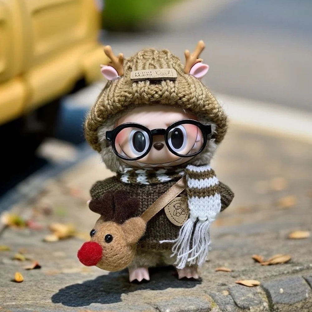 Kawaii Mini Plush Doll'S Clothes Outfit Accessories for Korea Kpop Exo Labubu Idol Dolls Skirt Hairpin Clothing DIY Kids Gift