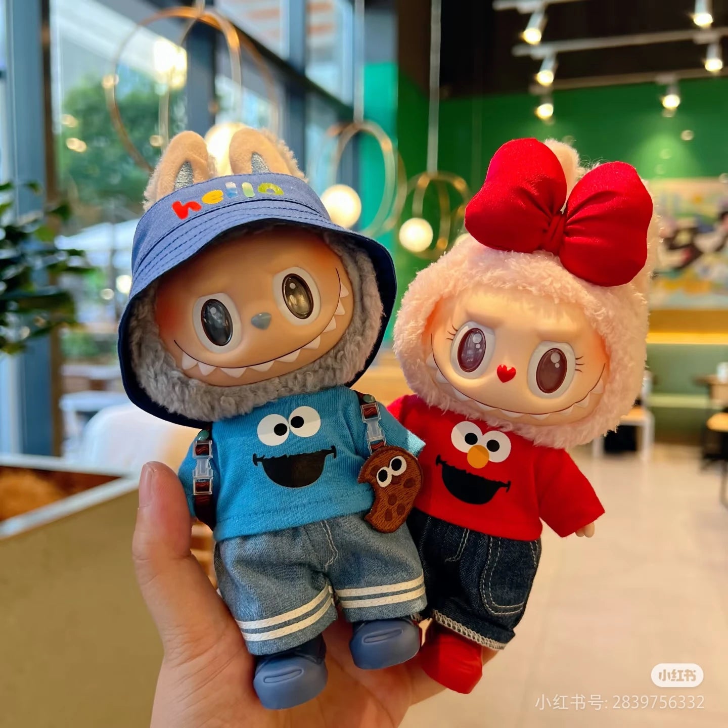 New for Labubu V1 V2 V3 Clothes Vinyl Baby Clothes Lucky Loyalty Trendy Cool Strap Pants Diy Accessories Gift Customization Doll