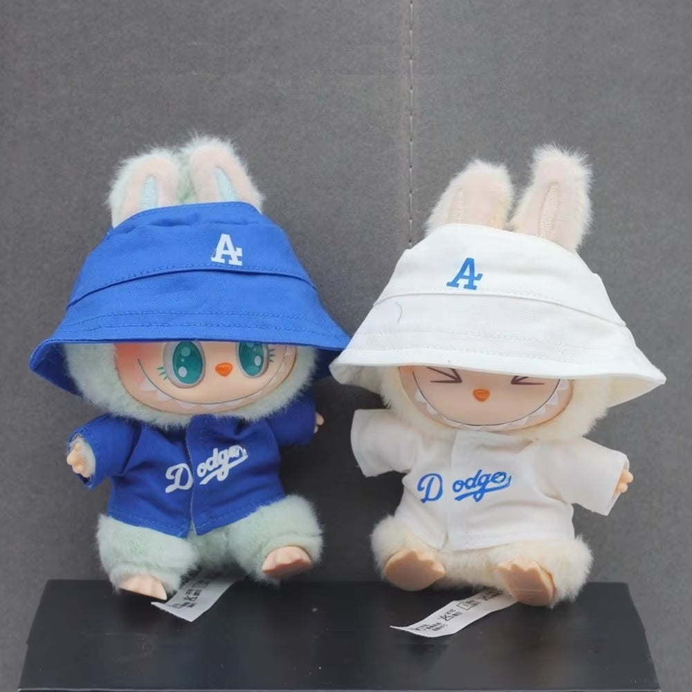 Labubu Doll Clothes 15/17Cm Labubu Clothes Sitting Party Number 17 Baseball Clothes Children'S Diy Doll Accessories Gift
