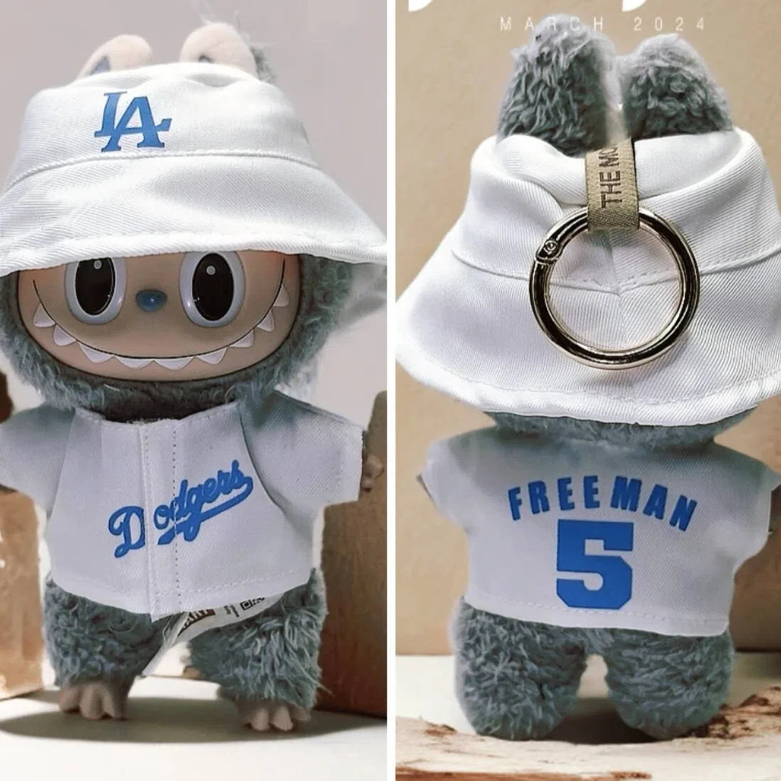 Hot Labubu Doll Clothes 15/17Cm Labubu Clothes Sitting Party Number 17 Baseball Clothes Children'S Diy Doll Accessories Gift