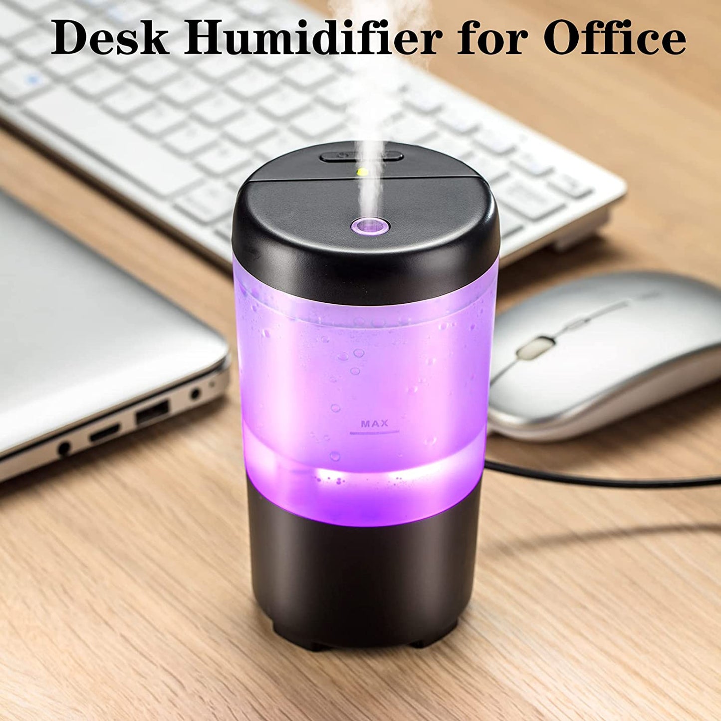 Car Diffuser Desk Humidifier - 7 Color Car Diffusers for Essential Oils, Portable Travel Humidifier