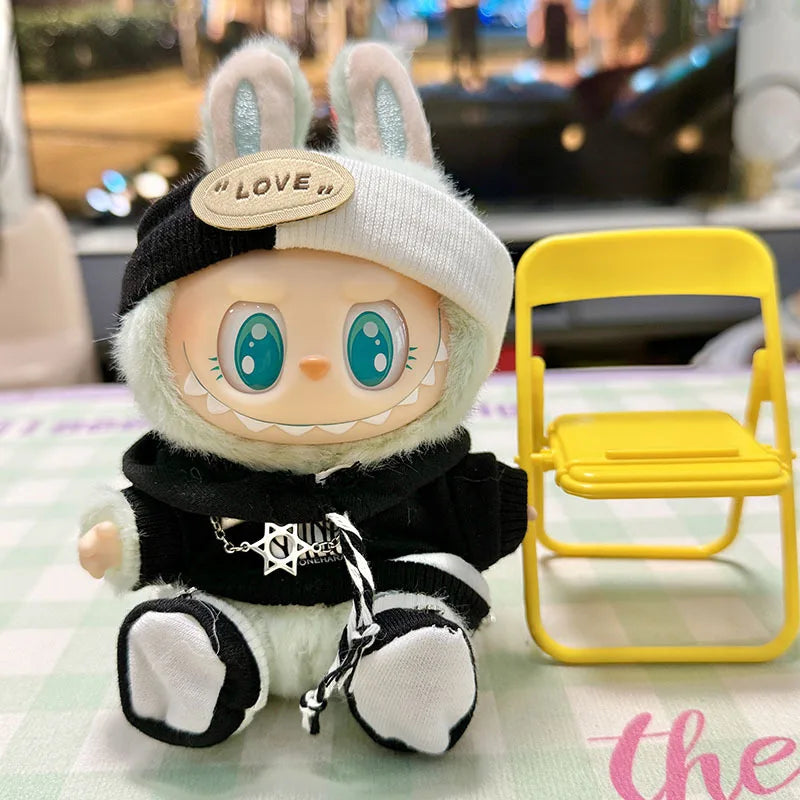 Labubu 17Cm Clothes II Idol Dolls Sitting Party the Monster Outfit Accessories Clothing DIY Gift Fashion Sweater Hoodie EE25M