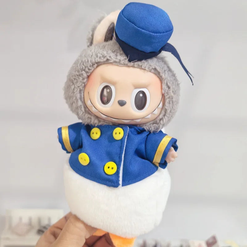Labubu 17Cm Doll'S Clothes the Monster Labubu Outfit Accessories Clothing DIY Kids Gift Mickey Donald Duck Suit Shoes EF19I
