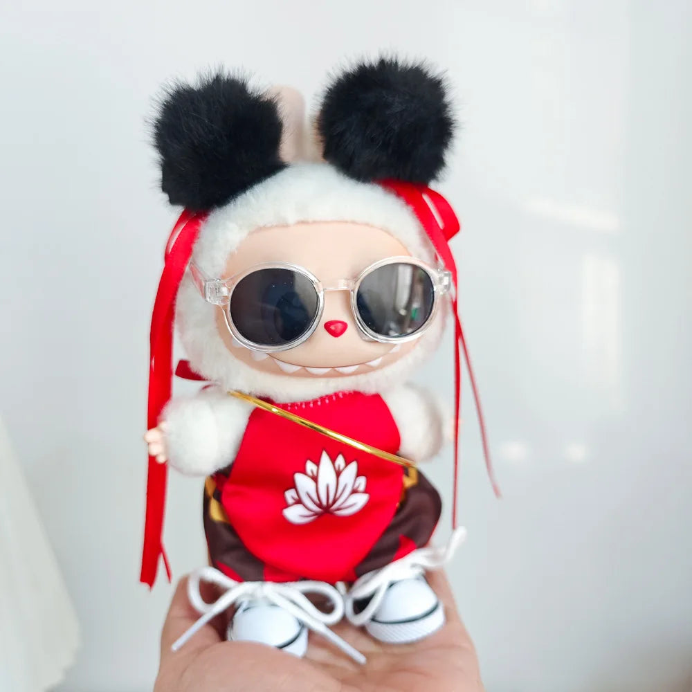 Labubu 17Cm Clothes II Idol Dolls Sitting Party the Monster Outfit Accessories Clothing DIY Gift Nezha Qiankun Circle EM01A