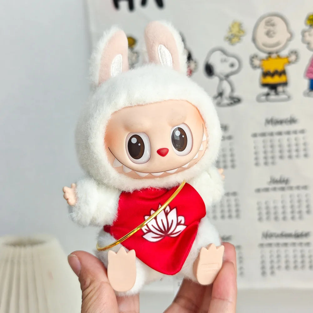 Labubu 17Cm Clothes II Idol Dolls Sitting Party the Monster Outfit Accessories Clothing DIY Gift Nezha Qiankun Circle EM01A