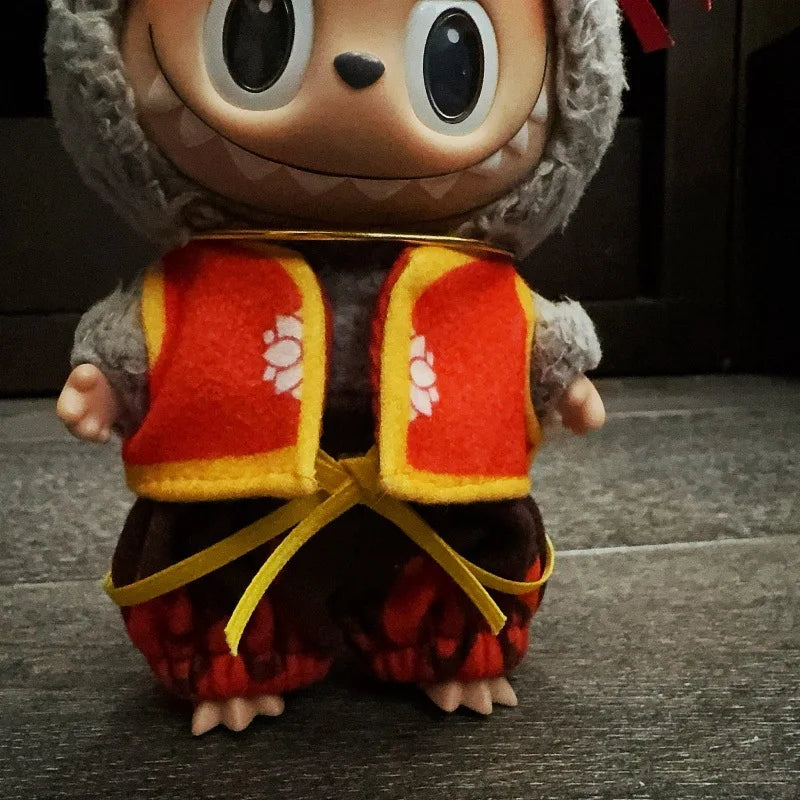Labubu 17Cm Clothes II Idol Dolls Sitting Party the Monster Outfit Accessories Clothing DIY Gift Nezha Qiankun Circle EM01A