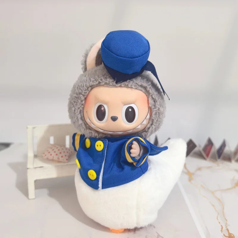 Labubu 17Cm Doll'S Clothes the Monster Labubu Outfit Accessories Clothing DIY Kids Gift Mickey Donald Duck Suit Shoes EF19I
