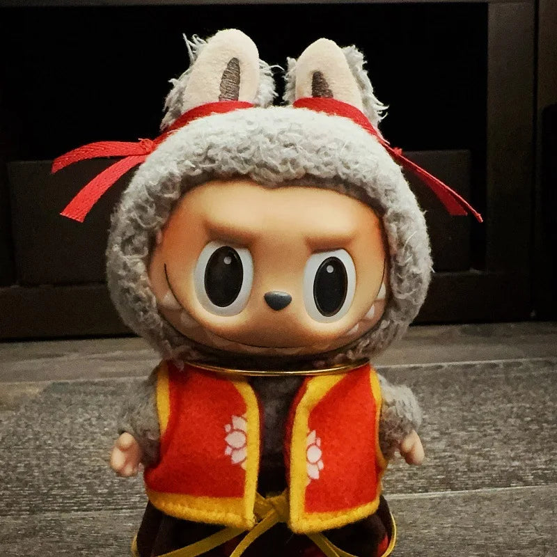 Labubu 17Cm Clothes II Idol Dolls Sitting Party the Monster Outfit Accessories Clothing DIY Gift Nezha Qiankun Circle EM01A