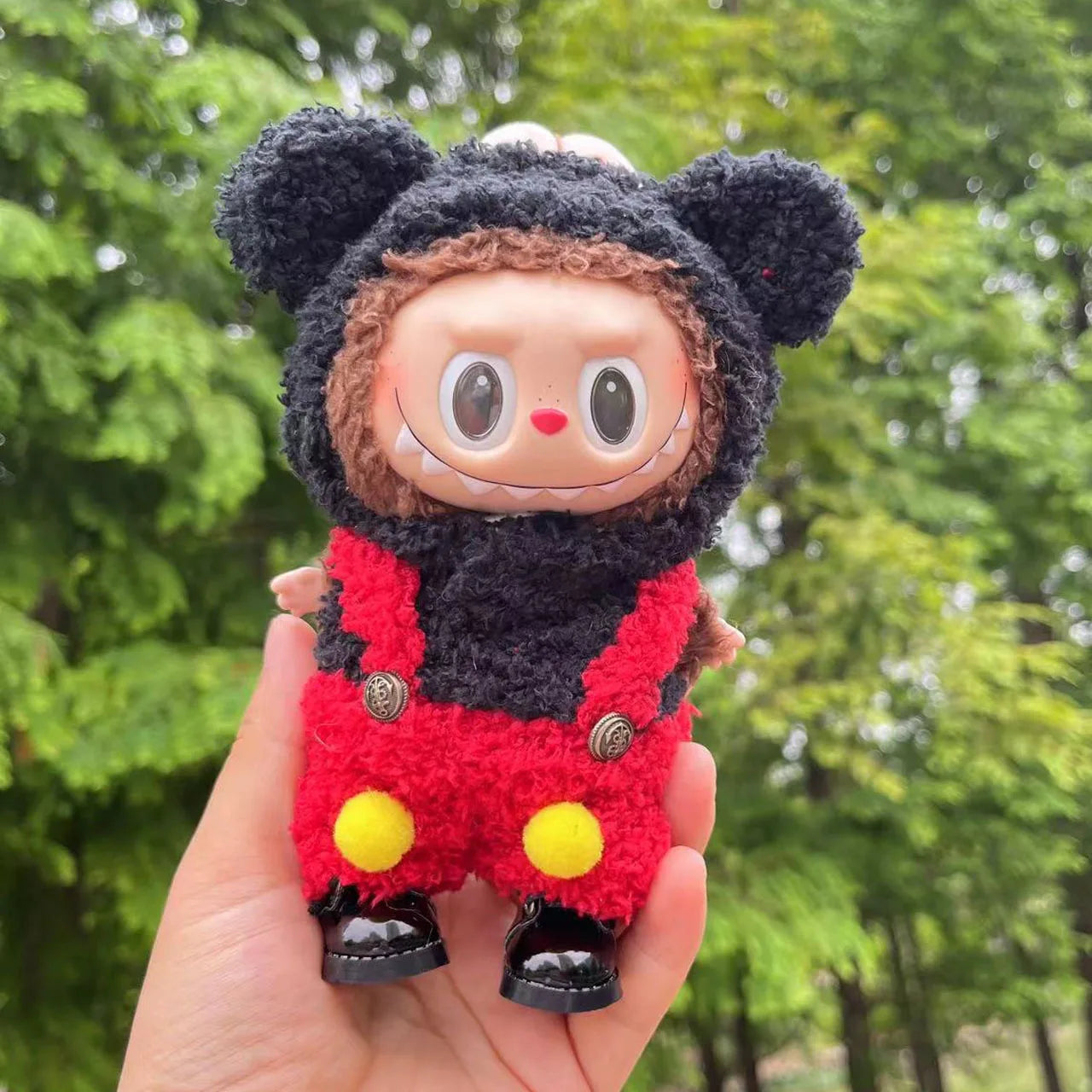 Labubu 17Cm Doll'S Clothes the Monster Labubu Outfit Accessories Clothing DIY Kids Gift Mickey Donald Duck Suit Shoes EF19I