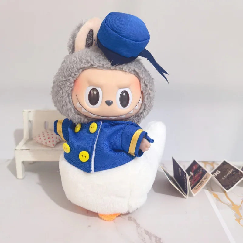 Labubu 17Cm Doll'S Clothes the Monster Labubu Outfit Accessories Clothing DIY Kids Gift Mickey Donald Duck Suit Shoes EF19I