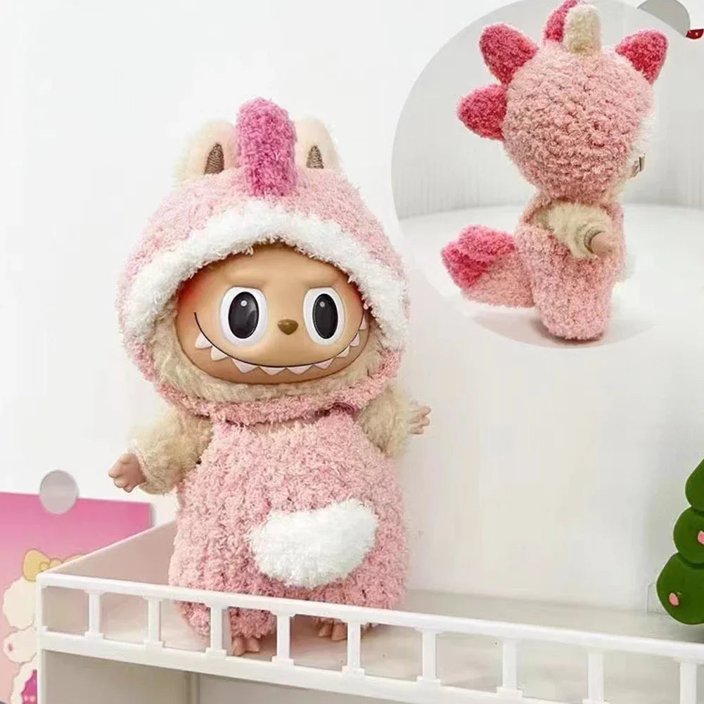 For Labubu V1 V2 Idol Cute Doll Clothes Fashion Mini Doll Outfit Accessories Leisure Suit Clothing 17Cm Labubu Clothe Best Gifts