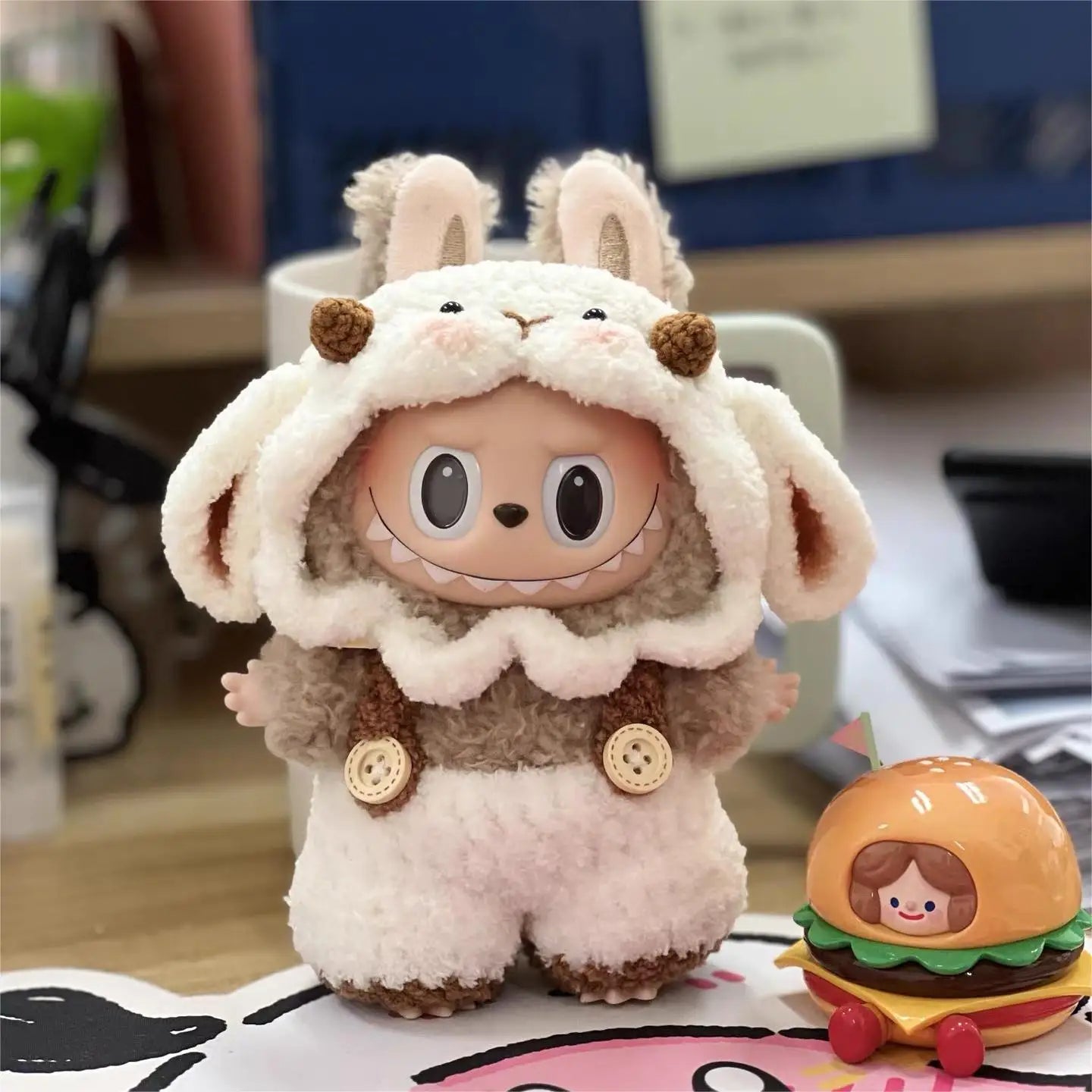 New for Labubu V1 V2 V3 Clothes Vinyl Baby Clothes Lucky Loyalty Trendy Cool Strap Pants Diy Accessories Gift Customization Doll