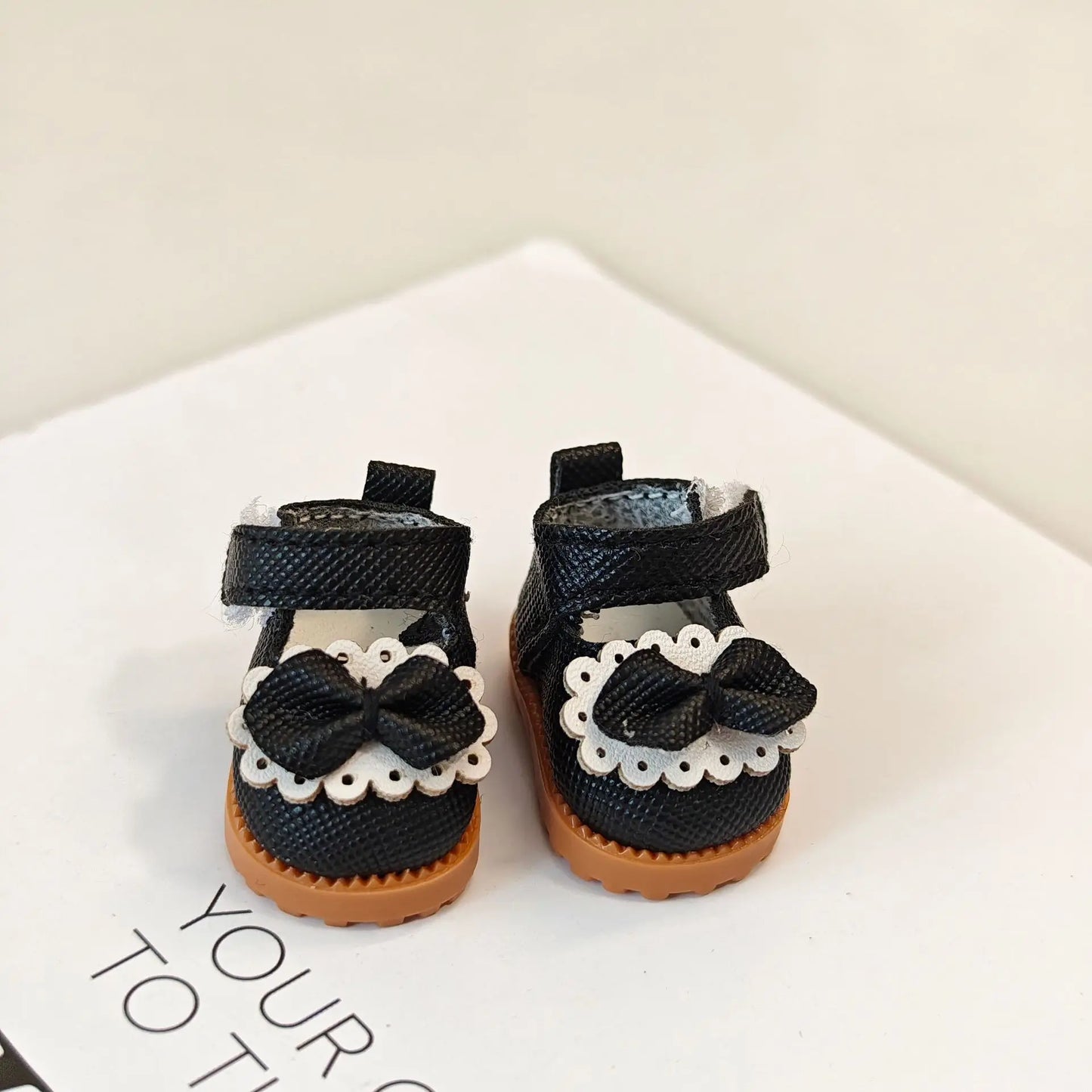 Labubu 17Cm Doll'S Clothes the Monster Outfit Accessories Clothing DIY Kids Gift Black Camellia Dress Shoes Hat Set FM14J