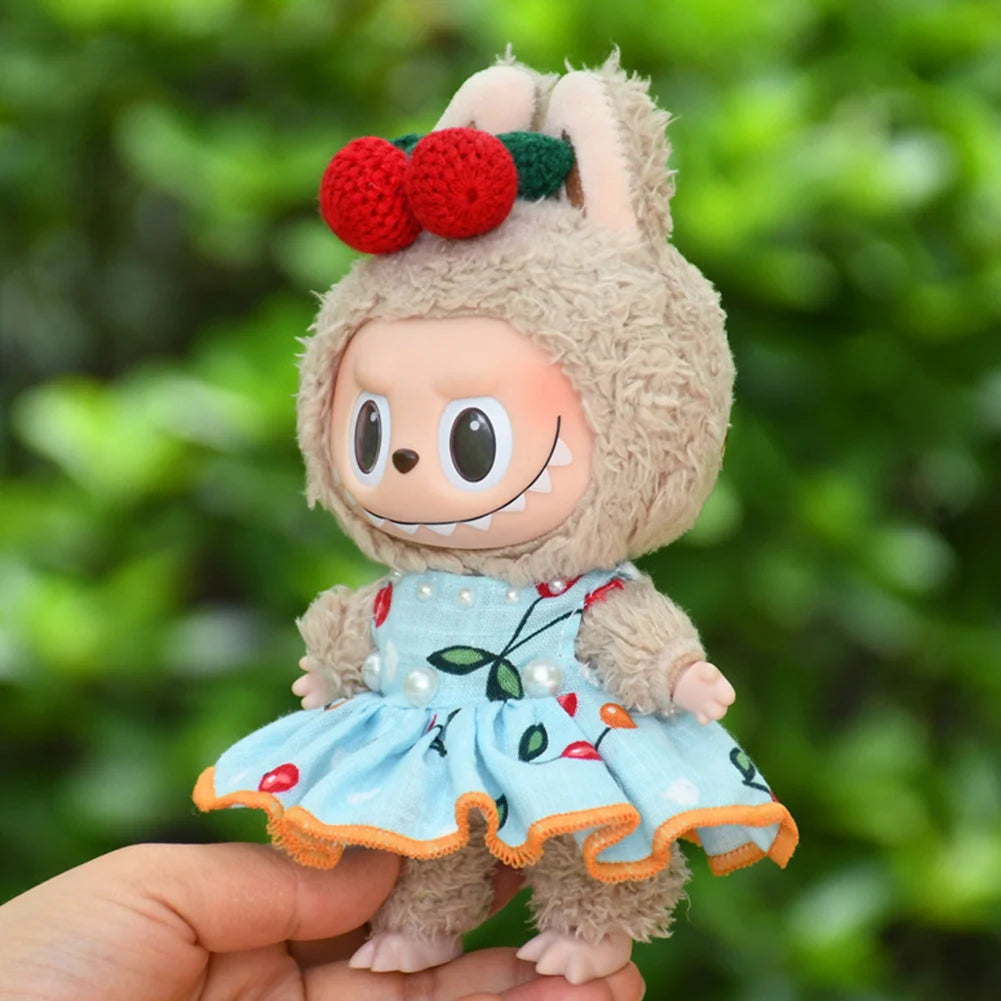 Kawaii Mini Plush Doll'S Clothes Outfit Accessories for Korea Kpop Exo Labubu Idol Dolls Skirt Hairpin Clothing DIY Kids Gift