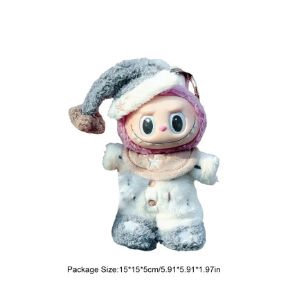 For Labubu V1 V2 Idol Cute Doll Clothes Fashion Mini Doll Outfit Accessories Leisure Suit Clothing 17Cm Labubu Clothe Best Gifts