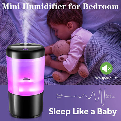 Car Diffuser Desk Humidifier - 7 Color Car Diffusers for Essential Oils, Portable Travel Humidifier