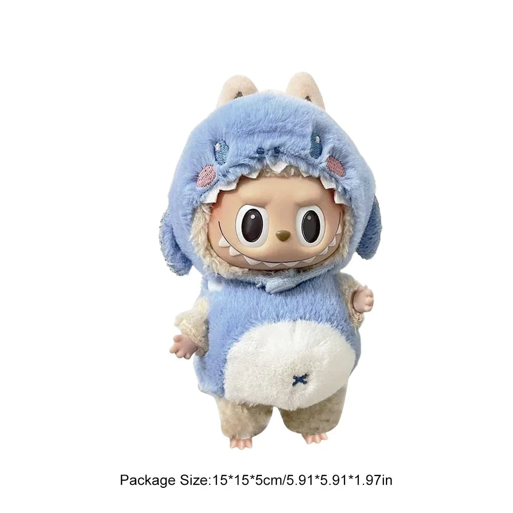 For Labubu V1 V2 Idol Cute Doll Clothes Fashion Mini Doll Outfit Accessories Leisure Suit Clothing 17Cm Labubu Clothe Best Gifts