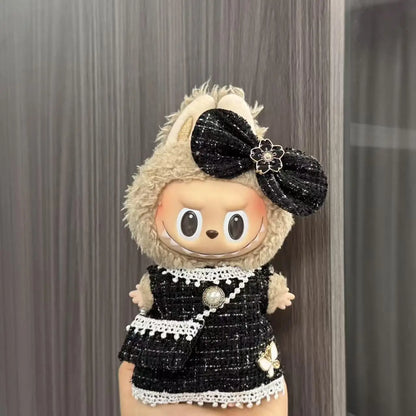 17Cm Labubu Doll'S Clothes the Monster Outfit Accessories Clothing DIY Kids Gift Kuromi Dress Purple Cool Girls Hair Band