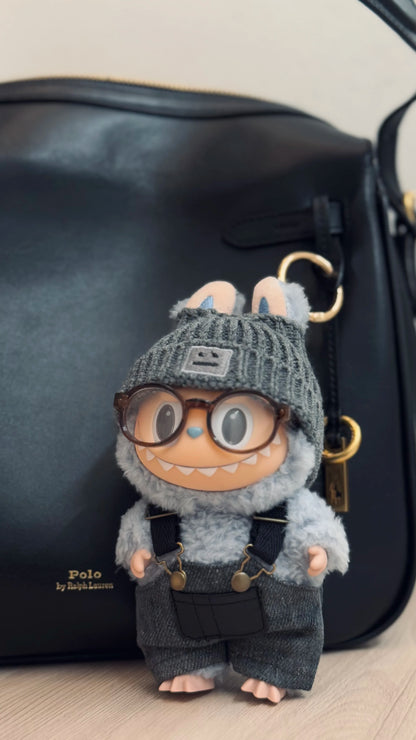 New for Labubu V1 V2 V3 Clothes Vinyl Baby Clothes Lucky Loyalty Trendy Cool Strap Pants Diy Accessories Gift Customization Doll