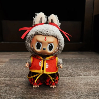 Labubu 17Cm Clothes II Idol Dolls Sitting Party the Monster Outfit Accessories Clothing DIY Gift Nezha Qiankun Circle EM01A