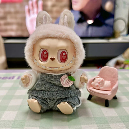Labubu 17Cm Clothes II Idol Dolls Sitting Party the Monster Outfit Accessories Clothing DIY Gift Fashion Sweater Hoodie EE25M