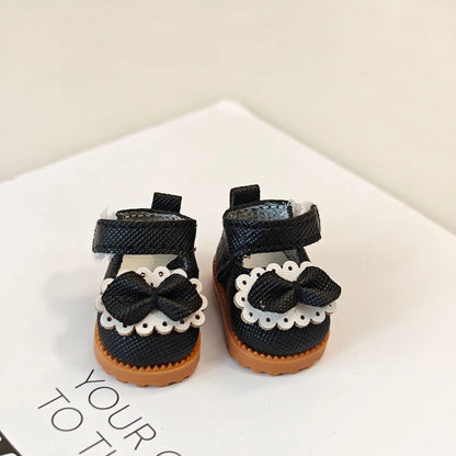 Labubu 17Cm Doll'S Clothes the Monster Outfit Accessories Clothing DIY Kids Gift Black Camellia Dress Shoes Hat Set FM14J