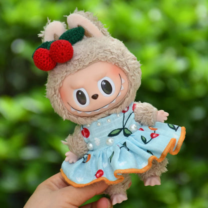Kawaii Mini Plush Doll'S Clothes Outfit Accessories for Korea Kpop Exo Labubu Idol Dolls Skirt Hairpin Clothing DIY Kids Gift